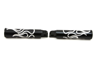 Black Flame Style Footpeg Set