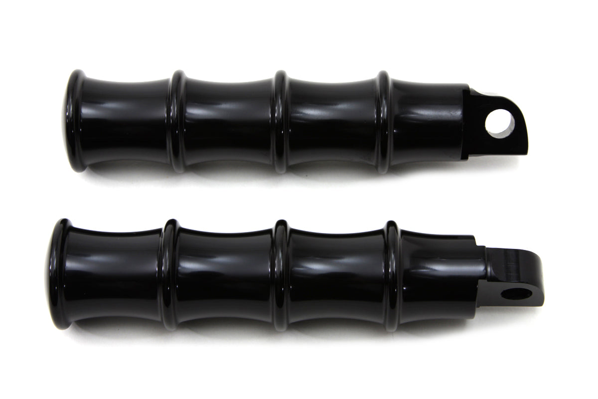 Black Tribal Style Footpeg Set