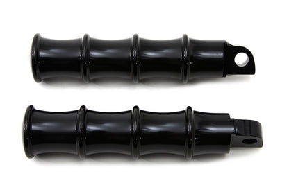 Black Tribal Style Footpeg Set