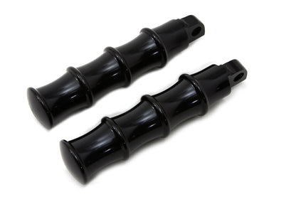 Black Tribal Style Footpeg Set