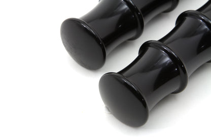 Black Tribal Style Footpeg Set