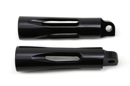 Black Milled Style Footpeg Set