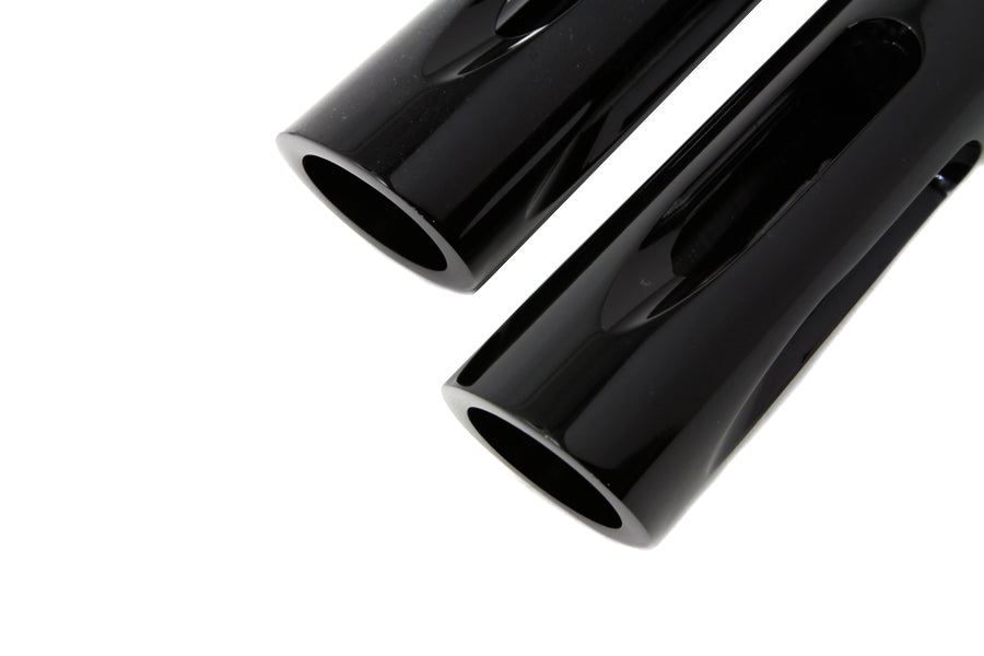 Black Milled Style Slasher Footpeg Set
