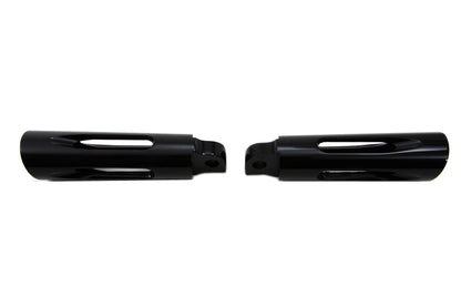 Black Milled Style Slasher Footpeg Set