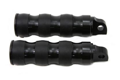 Black Three Band Style Footpeg Set