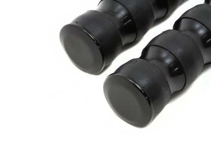 Black Three Band Style Footpeg Set