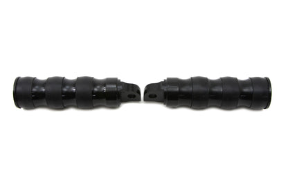 Black Three Band Style Footpeg Set