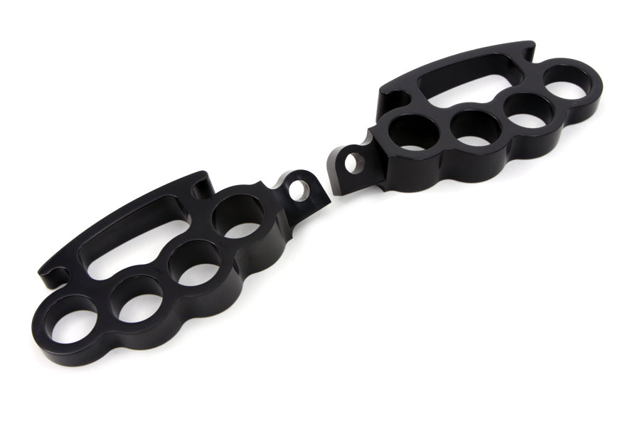 Black Knuckle Footpeg Set