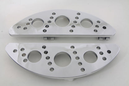 Driver Chrome Drilled Half Moon Footboard Set