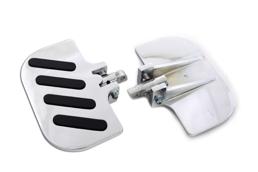 Chrome Slot Inverted Passenger Footboard Set