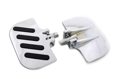 Chrome Slot Inverted Passenger Footboard Set