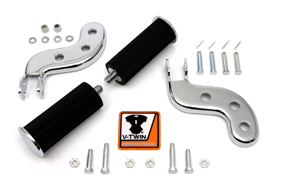 Buddy Seat Footpeg Set Chrome