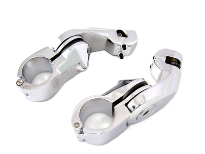 Short Angled Footpeg Mount Kit Chrome