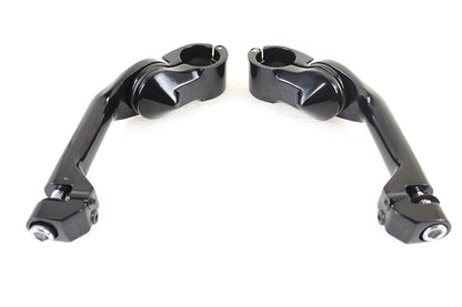 Adjustable Footpeg Mount Kit Black