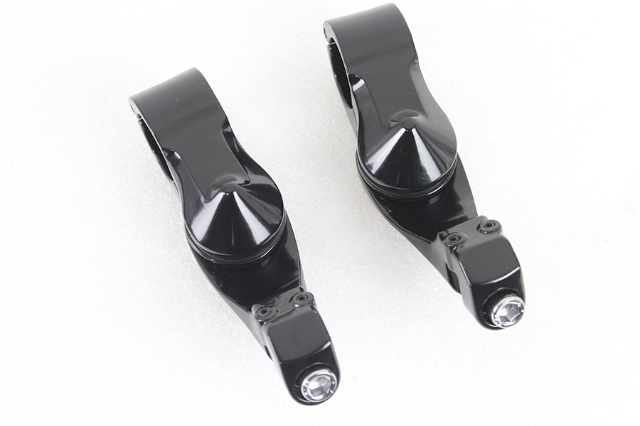 Short Angled Footpeg Mount Kit Black