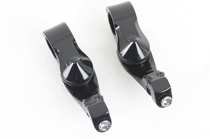 Short Angled Footpeg Mount Kit Black