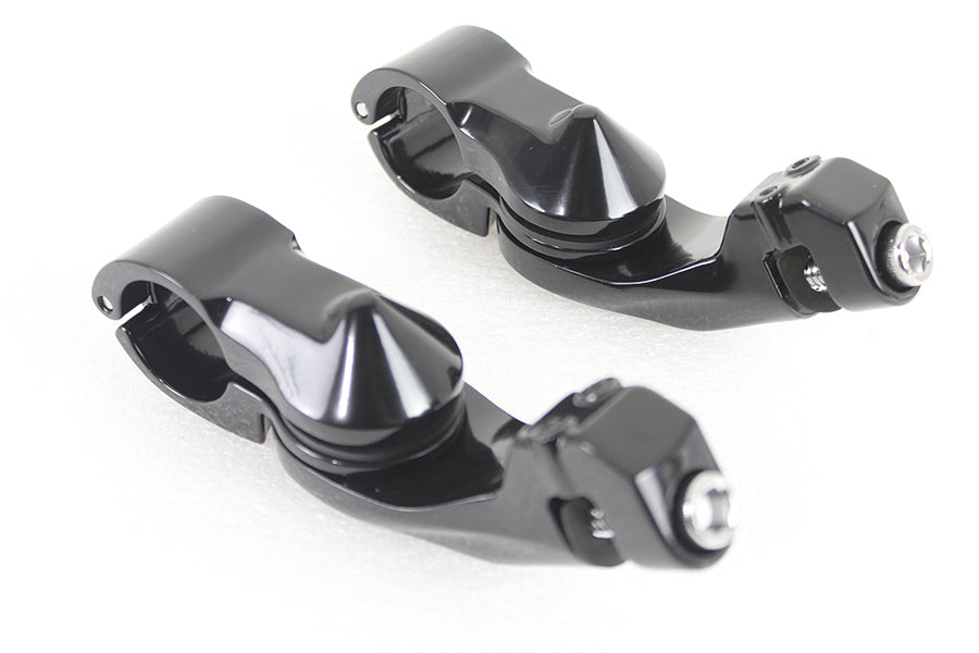 Short Angled Footpeg Mount Kit Black