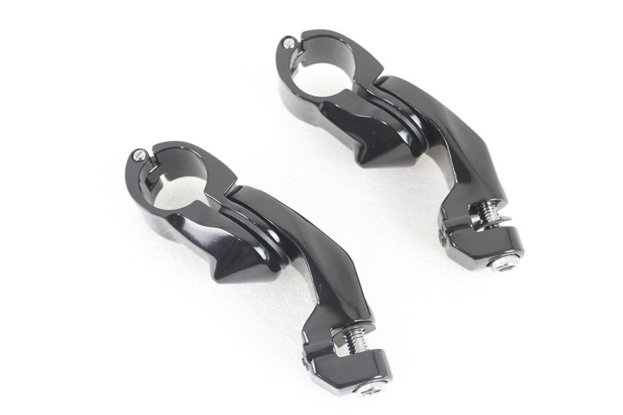 Short Angled Footpeg Mount Kit Black