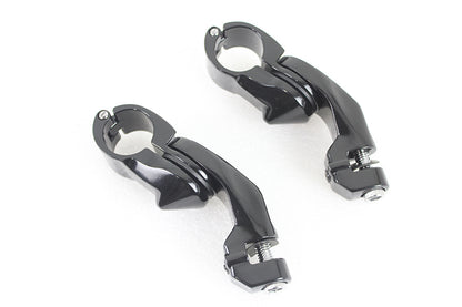Short Angled Footpeg Mount Kit Black