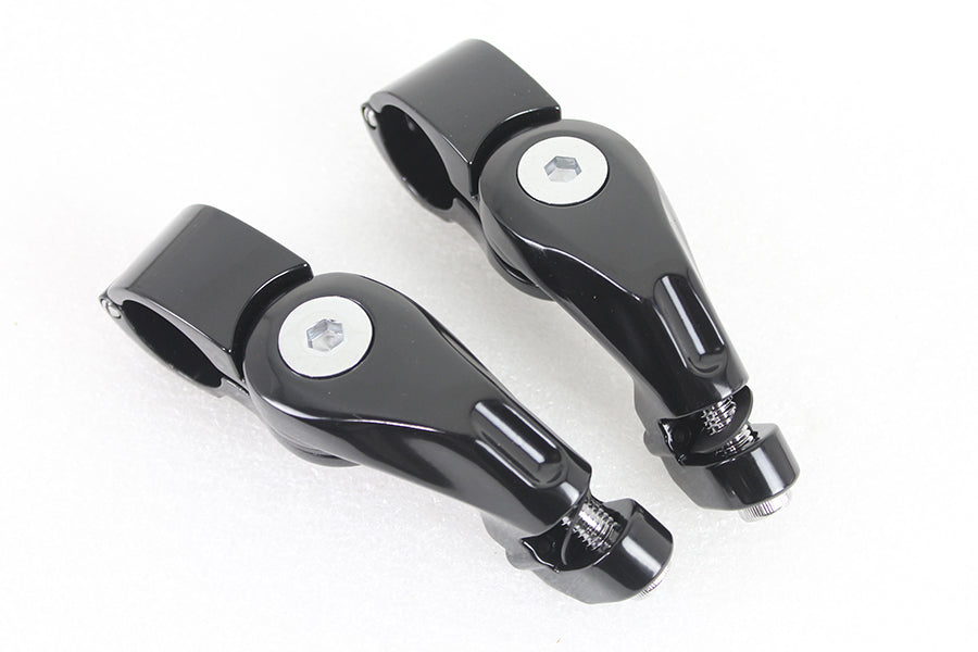 Short Angled Footpeg Mount Kit Black