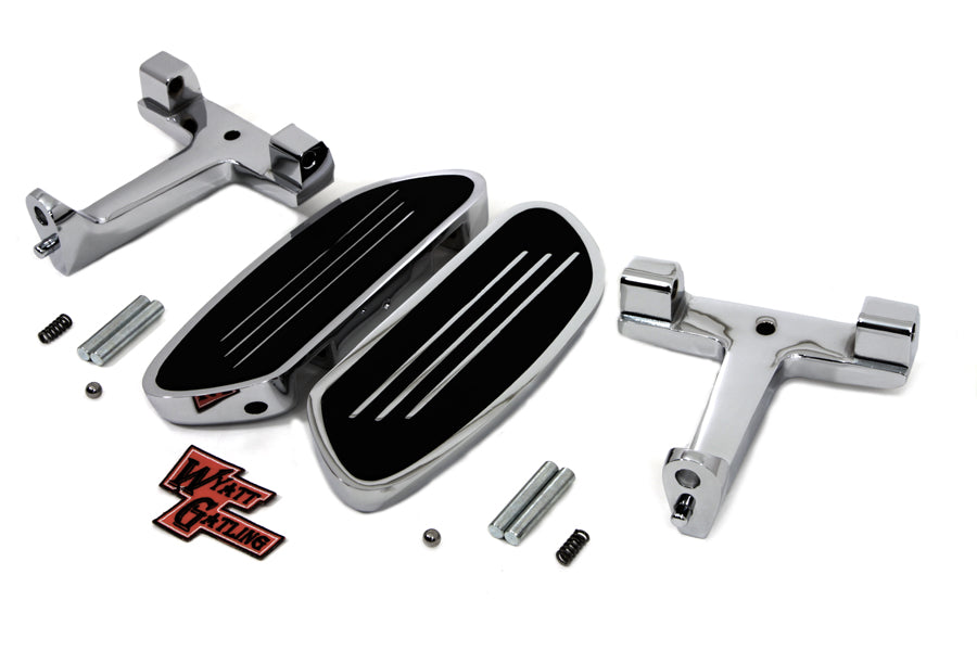 Wyatt Gatling Chrome Passenger Footboard Kit
