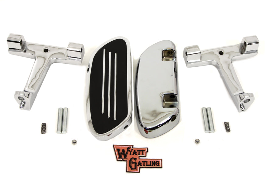 Wyatt Gatling Chrome Passenger Footboard Kit