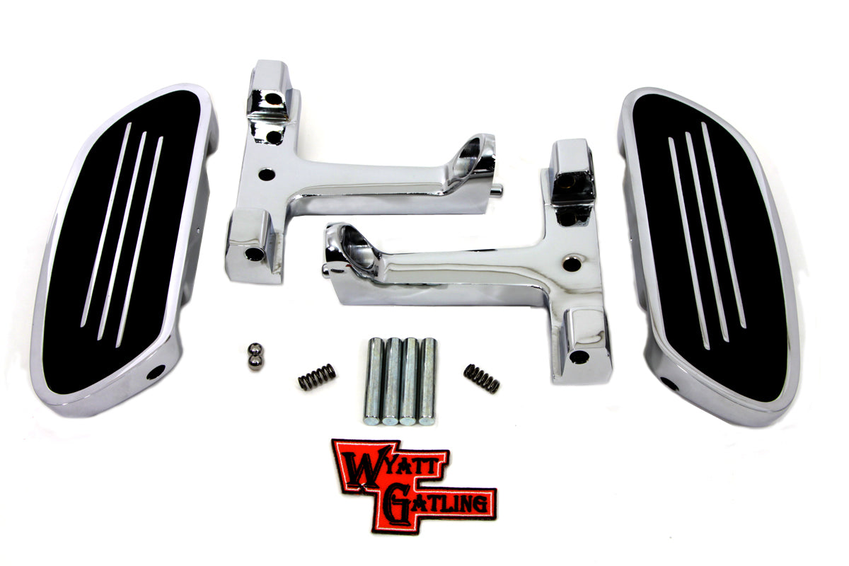 Wyatt Gatling Chrome Passenger Footboard Kit