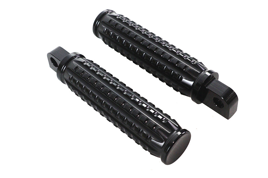 Black Grained Style Footpeg Set