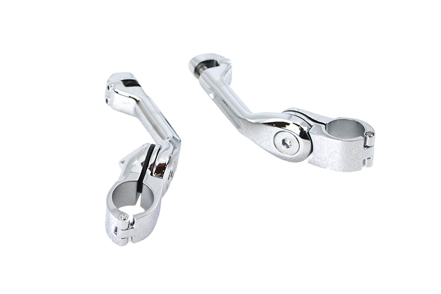 Adjustable Long Footpeg Mount Kit Chrome