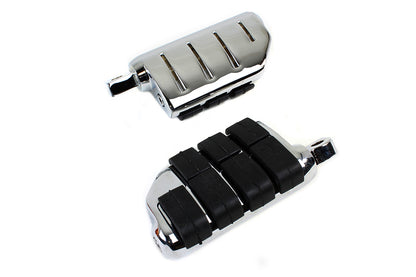 Chrome Double Wide Lions Paw Footpeg Set