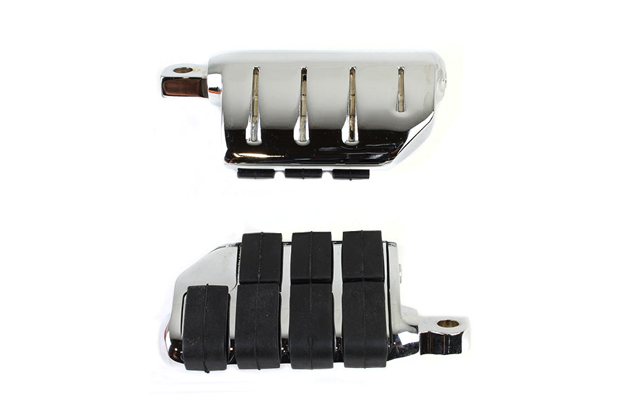 Chrome Double Wide Lions Paw Footpeg Set