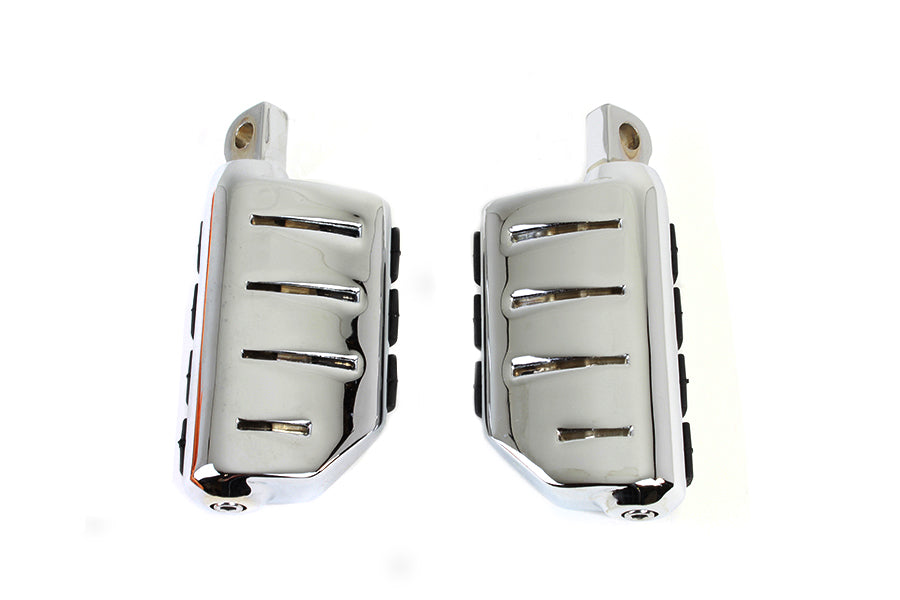 Chrome Double Wide Lions Paw Footpeg Set