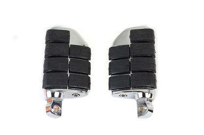 Chrome Double Wide Lions Paw Footpeg Set