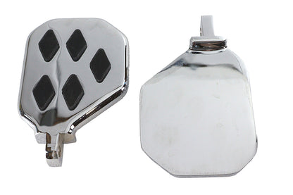 Factory Sample Chrome Mini Footboard Set with Diamond Design