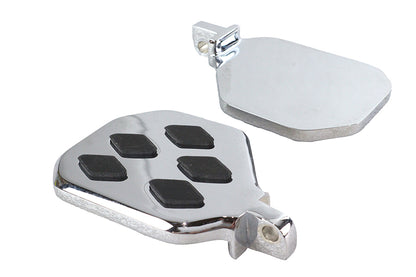 Factory Sample Chrome Mini Footboard Set with Diamond Design