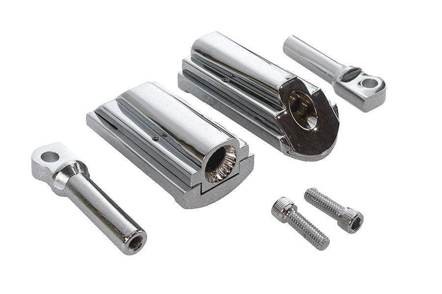 Diamond Style Adjustable Footpeg Set Chrome