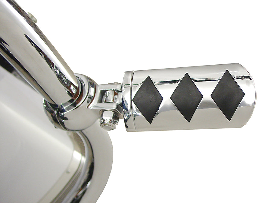 Diamond Style Adjustable Footpeg Set Chrome
