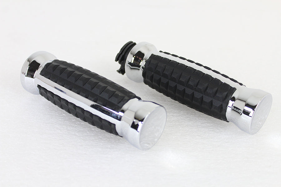 Alligator Style Throttle By Wire Grip Set Chrome