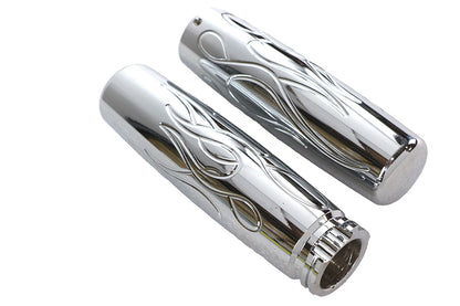 Billet Flame Style Grip Set