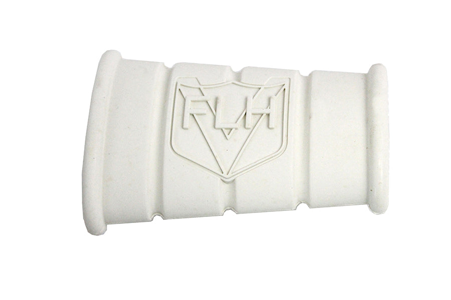 White Rubber Kick Starter Pedal With FLH Logo