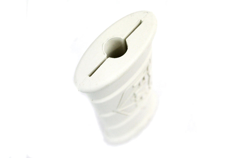White Rubber Kick Starter Pedal With FLH Logo