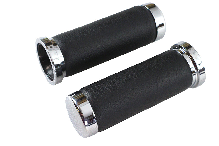 Pebble Style Grip Set with Chrome End Caps