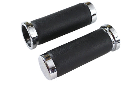 Pebble Style Grip Set with Chrome End Caps