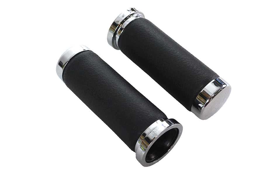 Pebble Style Grip Set with Chrome End Caps