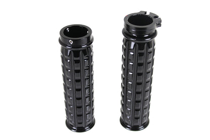 Black Grained Style Handlebar Grip Set