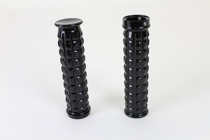 Black Grained Style Handlebar Grip Set