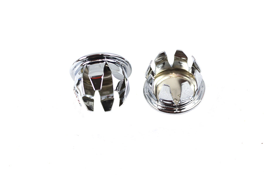 Skull Handlebar End Plug Set Chrome
