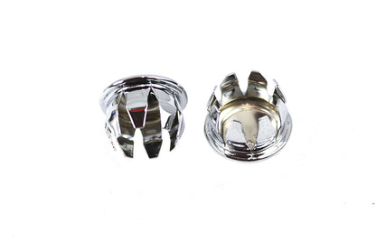 Skull Handlebar End Plug Set Chrome
