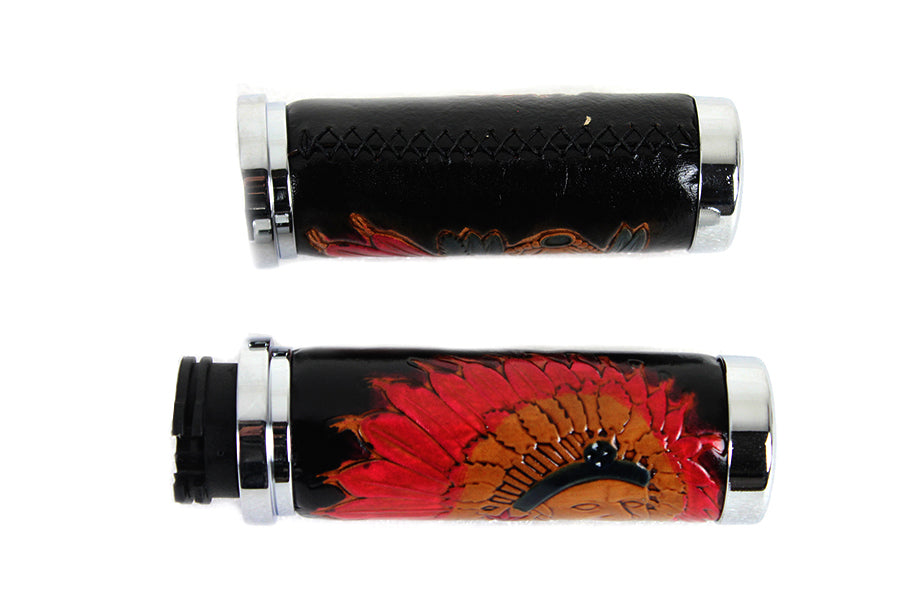 Indian Grip Set with Chrome Ends