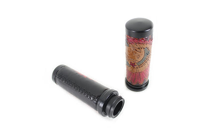 Indian Throttle By Wire Grip Set with Black Ends